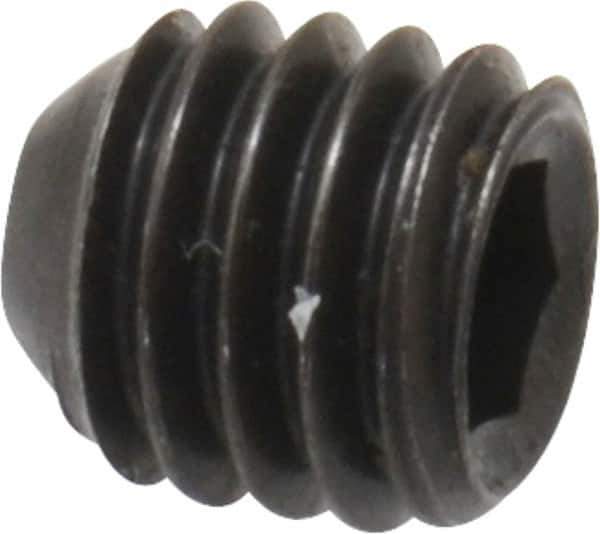 Holo-Krome - #10-32 UNF, 3/16" OAL, Cup Point Set Screw - Grade 8 Alloy Steel, 3/32" Key - Eagle Tool & Supply