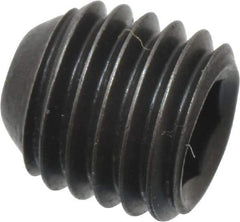 Holo-Krome - 1/4-28 UNF, 1/4" OAL, Cup Point Set Screw - Grade 8 Alloy Steel, 1/8" Key - Eagle Tool & Supply