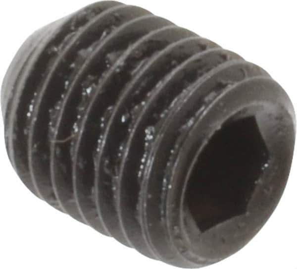 Holo-Krome - 5/16-24 UNF, 3/8" OAL, Cup Point Set Screw - Grade 8 Alloy Steel, 5/32" Key - Eagle Tool & Supply
