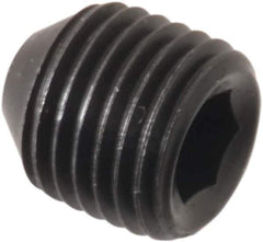 Holo-Krome - 3/8-24 UNF, 3/8" OAL, Cup Point Set Screw - Grade 8 Alloy Steel, 3/16" Key - Eagle Tool & Supply