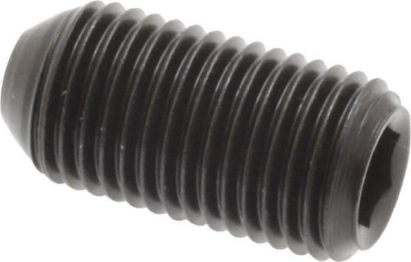 Holo-Krome - 3/8-24 UNF, 3/4" OAL, Cup Point Set Screw - Grade 8 Alloy Steel, 3/16" Key - Eagle Tool & Supply