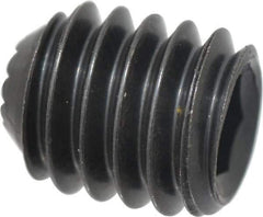 Holo-Krome - 5/16-18 UNC, 3/8" OAL, Internal Knurl Point Set Screw - Grade 8 Alloy Steel, 5/32" Key - Eagle Tool & Supply