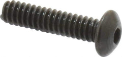 Holo-Krome - #4-40 UNC Hex Socket Drive, Button Screw - Alloy Steel, Black Oxide Finish, Fully Threaded, 1/2" Length Under Head - Eagle Tool & Supply