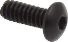 Holo-Krome - #6-32 UNC Hex Socket Drive, Button Screw - Alloy Steel, Black Oxide Finish, Fully Threaded, 3/8" Length Under Head - Eagle Tool & Supply