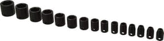 Proto - 15 Piece 3/8" Drive Impact Socket Set - 6 Points, 1/4" to 1" Range, Inch Measurement Standard - Eagle Tool & Supply