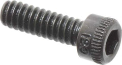 Made in USA - #4-40 UNC Hex Socket Drive, Socket Cap Screw - Alloy Steel, Black Oxide Finish, Fully Threaded, 3/8" Length Under Head - Eagle Tool & Supply