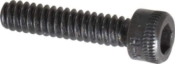 Made in USA - #4-40 UNC Hex Socket Drive, Socket Cap Screw - Alloy Steel, Black Oxide Finish, Fully Threaded, 1/2" Length Under Head - Eagle Tool & Supply