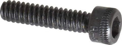 Made in USA - #4-40 UNC Hex Socket Drive, Socket Cap Screw - Alloy Steel, Black Oxide Finish, Fully Threaded, 1/2" Length Under Head - Eagle Tool & Supply