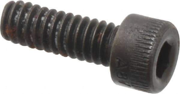 Made in USA - #5-40 UNC Hex Socket Drive, Socket Cap Screw - Alloy Steel, Black Oxide Finish, Fully Threaded, 3/8" Length Under Head - Eagle Tool & Supply
