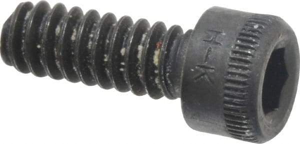 Made in USA - #6-32 UNC Hex Socket Drive, Socket Cap Screw - Alloy Steel, Black Oxide Finish, Fully Threaded, 3/8" Length Under Head - Eagle Tool & Supply