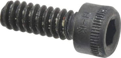 Made in USA - #6-32 UNC Hex Socket Drive, Socket Cap Screw - Alloy Steel, Black Oxide Finish, Fully Threaded, 3/8" Length Under Head - Eagle Tool & Supply