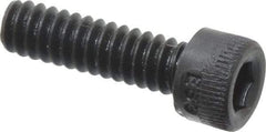 Made in USA - #6-32 UNC Hex Socket Drive, Socket Cap Screw - Alloy Steel, Black Oxide Finish, Fully Threaded, 1/2" Length Under Head - Eagle Tool & Supply