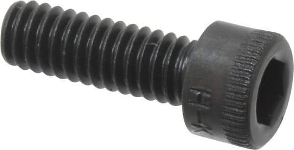 Made in USA - #8-32 UNC Hex Socket Drive, Socket Cap Screw - Alloy Steel, Black Oxide Finish, Fully Threaded, 1/2" Length Under Head - Eagle Tool & Supply