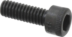 Made in USA - #8-32 UNC Hex Socket Drive, Socket Cap Screw - Alloy Steel, Black Oxide Finish, Fully Threaded, 1/2" Length Under Head - Eagle Tool & Supply