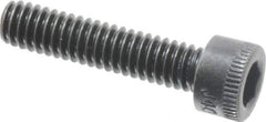 Made in USA - #8-32 UNC Hex Socket Drive, Socket Cap Screw - Alloy Steel, Black Oxide Finish, Fully Threaded, 3/4" Length Under Head - Eagle Tool & Supply