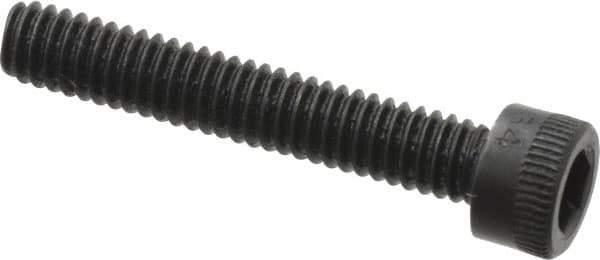 Made in USA - #8-32 UNC Hex Socket Drive, Socket Cap Screw - Alloy Steel, Black Oxide Finish, Fully Threaded, 1" Length Under Head - Eagle Tool & Supply