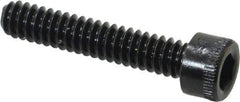 Made in USA - #10-24 UNC Hex Socket Drive, Socket Cap Screw - Alloy Steel, Black Oxide Finish, Fully Threaded, 1" Length Under Head - Eagle Tool & Supply