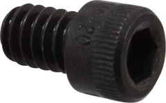 Made in USA - 1/4-20 UNC Hex Socket Drive, Socket Cap Screw - Alloy Steel, Black Oxide Finish, Fully Threaded, 3/8" Length Under Head - Eagle Tool & Supply
