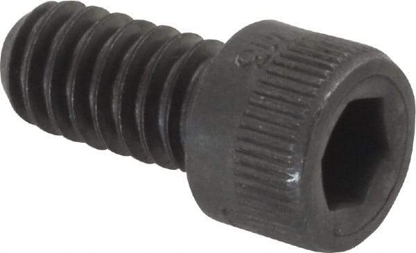Made in USA - 1/4-20 UNC Hex Socket Drive, Socket Cap Screw - Alloy Steel, Black Oxide Finish, Fully Threaded, 1/2" Length Under Head - Eagle Tool & Supply