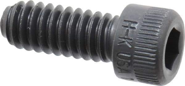 Made in USA - 1/4-20 UNC Hex Socket Drive, Socket Cap Screw - Alloy Steel, Black Oxide Finish, Fully Threaded, 5/8" Length Under Head - Eagle Tool & Supply