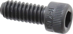 Made in USA - 1/4-20 UNC Hex Socket Drive, Socket Cap Screw - Alloy Steel, Black Oxide Finish, Fully Threaded, 5/8" Length Under Head - Eagle Tool & Supply