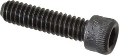 Made in USA - 1/4-20 UNC Hex Socket Drive, Socket Cap Screw - Alloy Steel, Black Oxide Finish, Fully Threaded, 1" Length Under Head - Eagle Tool & Supply