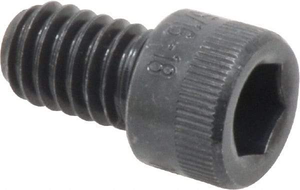 Made in USA - 5/16-18 UNC Hex Socket Drive, Socket Cap Screw - Alloy Steel, Black Oxide Finish, Fully Threaded, 1/2" Length Under Head - Eagle Tool & Supply