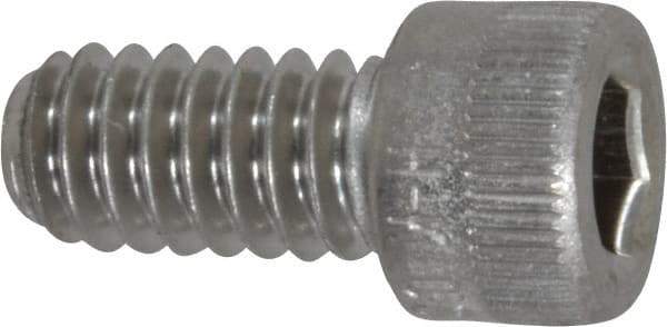 Holo-Krome - 1/4-20 UNC Hex Socket Drive, Socket Cap Screw - Grade 18-8 Stainless Steel, Passivated Finish, Fully Threaded, 1/2" Length Under Head - Eagle Tool & Supply