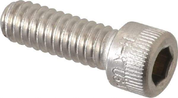 Holo-Krome - 1/4-20 UNC Hex Socket Drive, Socket Cap Screw - Grade 18-8 Stainless Steel, Passivated Finish, Fully Threaded, 3/4" Length Under Head - Eagle Tool & Supply