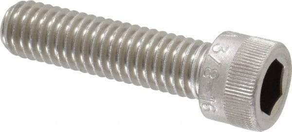 Holo-Krome - 3/8-16 UNC Hex Socket Drive, Socket Cap Screw - Grade 18-8 Stainless Steel, Passivated Finish, Fully Threaded, 1-1/2" Length Under Head - Eagle Tool & Supply