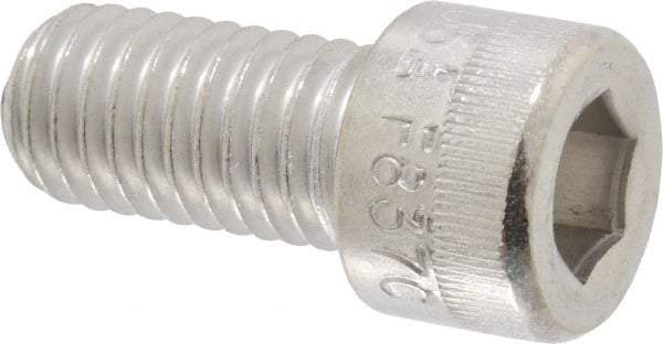 Holo-Krome - 1/2-13 UNC Hex Socket Drive, Socket Cap Screw - Grade 18-8 Stainless Steel, Passivated Finish, Fully Threaded, 1" Length Under Head - Eagle Tool & Supply