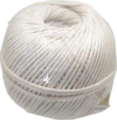 Made in USA - 0.08 Inch Diameter, Cotton Twine Ball - 82 Lbs. Breaking Strength, White, 610 Ft. per Lb. - Eagle Tool & Supply