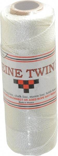 Value Collection - 0.046 Inch Diameter, Seine Twine Spool - 105 Lbs. Breaking Strength, White, 1,800 Ft. per Lb. - Eagle Tool & Supply