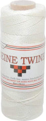 Value Collection - 0.058 Inch Diameter, Seine Twine Spool - 180 Lbs. Breaking Strength, White, 1,100 Ft. per Lb. - Eagle Tool & Supply