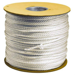 Value Collection - 100' Max Length Polypropylene Hollow Braid Flexible Rope - 1/4" Diam, 124 Lb Capacity - Eagle Tool & Supply