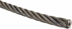 5/8 Inch Diameter Hoisting Wire Rope 33,400 Lbs. Breaking Strength, 6 x 19 Fiber Core