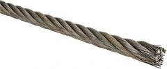 3/8 Inch Diameter Hoisting Wire Rope 13,120 Lbs. Breaking Strength, 6 x 37 IWRC