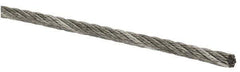 Lift-All - 1/16" Diam, Aircraft Cable Wire - 480 Lb Breaking Strength, 7 x 7 Strand Core - Eagle Tool & Supply