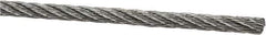 Lift-All - 1/8" Diam, Aircraft Cable Wire - 1,700 Lb Breaking Strength, 7 x 7 Strand Core - Eagle Tool & Supply