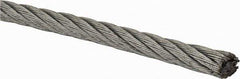 Lift-All - 5/16" Diam, Aircraft Cable Wire - 9,800 Lb Breaking Strength, 7 x 19 Strand Core - Eagle Tool & Supply