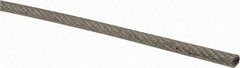 Lift-All - 3/32" x 1/16" Diam, Coated Aircraft Cable Wire - 480 Lb Breaking Strength, 7 x 7 Strand Core, Vinyl Coating - Eagle Tool & Supply