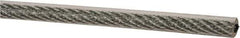 Value Collection - 3/16" x 3/32" Diam, Coated Aircraft Cable Wire - 920 Lb Breaking Strength, 7 x 7 Strand Core, Vinyl Coating - Eagle Tool & Supply