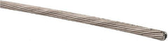 Value Collection - 3/32 Inch Diameter Stainless Steel Wire Rope - 1,200 Lbs. Breaking Strength, Material Grade 304, 1 x 19 Single Strand - Eagle Tool & Supply