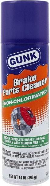 Gunk - Nonchlorinated Brake Parts Cleaner - 14 oz Aerosol Can - Eagle Tool & Supply