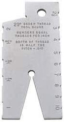 SPI - Steel Acme Thread Screw Checker - 10 Thread per Inch, 29° (Included Angle) Thread Angle - Eagle Tool & Supply