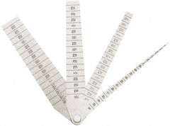 SPI - 1/16 to 1-1/16 Inch Measurement, 4 Leaf Taper Gage - 5-1/4 Inch Long x 1 Inch Wide, 1/64 Inch Graduation - Eagle Tool & Supply