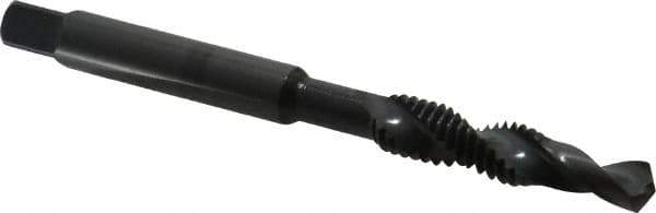 DORMER - 5/16-18 UNC, 94mm OAL, 0.2598" Drill Diam x 16mm Drill Length, Combination Drill & Tap - 2 Flutes, 21mm Thread Length, High Speed Steel, Oxide Finish, 2B - Eagle Tool & Supply