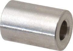 Electro Hardware - 0.116" ID x 1/4" OD, #4 Screw, Grade 18-8 & 303 Stainless Steel Female Unthreaded Circuit Board Spacer - Round Body, Uncoated, 3/8" OAL - Eagle Tool & Supply