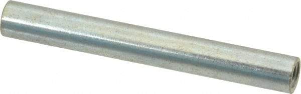 Electro Hardware - #10-32, 2" OAL, 1/4" Across Flats, Steel Round Fully Threaded Female Circuit Board Standoffs - 1" Thread Depth, 2" Body Length, Zinc-Plated Clear Chromate Finish - Eagle Tool & Supply