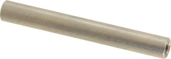 Electro Hardware - #10-32, 2" OAL, 1/4" Across Flats, Stainless Steel Round Fully Threaded Female Circuit Board Standoffs - 1" Thread Depth, 2" Body Length, Bright Finish - Eagle Tool & Supply